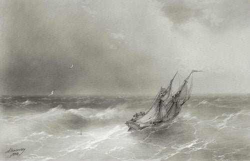 Alto mar (Ivan Aivazovsky) - Reprodução com Qualidade Museu