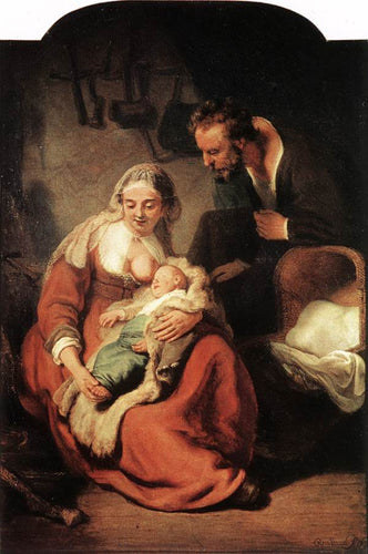 A Sagrada Família (Rembrandt) - Reprodução com Qualidade Museu