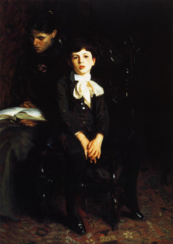 Homer Saint Gaudens e sua mãe (John Singer Sargent) - Reprodução com Qualidade Museu