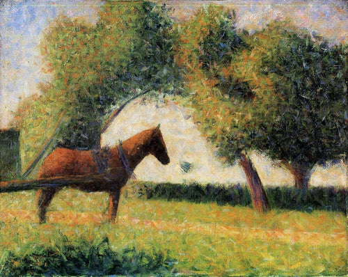 O cavalo arreado (Georges Seurat) - Reprodução com Qualidade Museu