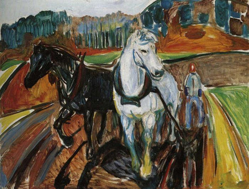 Horse Team (Edvard Munch) - Reprodução com Qualidade Museu