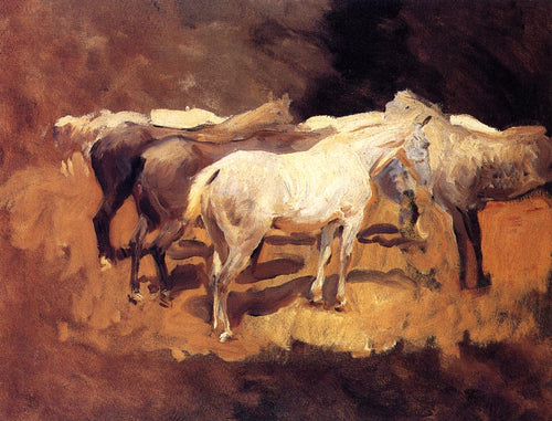 Cavalos em Palma (John Singer Sargent) - Reprodução com Qualidade Museu