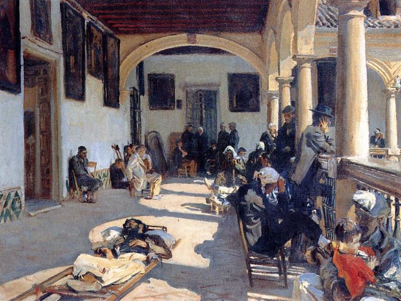 Hospital em Granada (John Singer Sargent) - Reprodução com Qualidade Museu