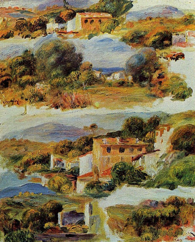 Casas em Cagnes (Pierre-Auguste Renoir) - Reprodução com Qualidade Museu
