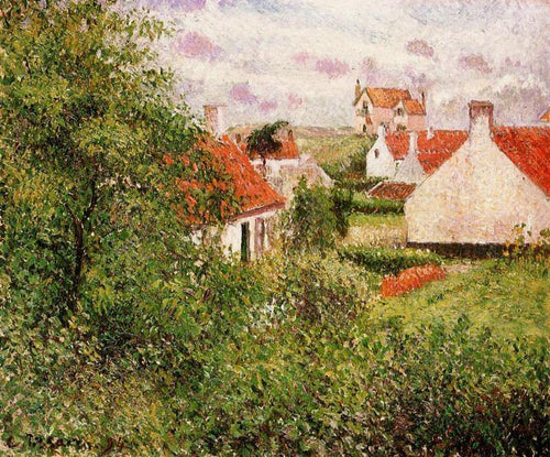 Casas em Knocke, Bélgica (Camille Pissarro) - Reprodução com Qualidade Museu