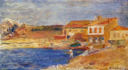 Casas à beira-mar (Pierre-Auguste Renoir) - Reprodução com Qualidade Museu