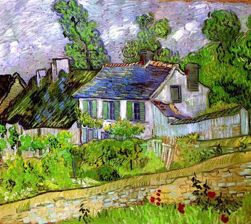 Casas em Auvers (Vincent Van Gogh) - Reprodução com Qualidade Museu