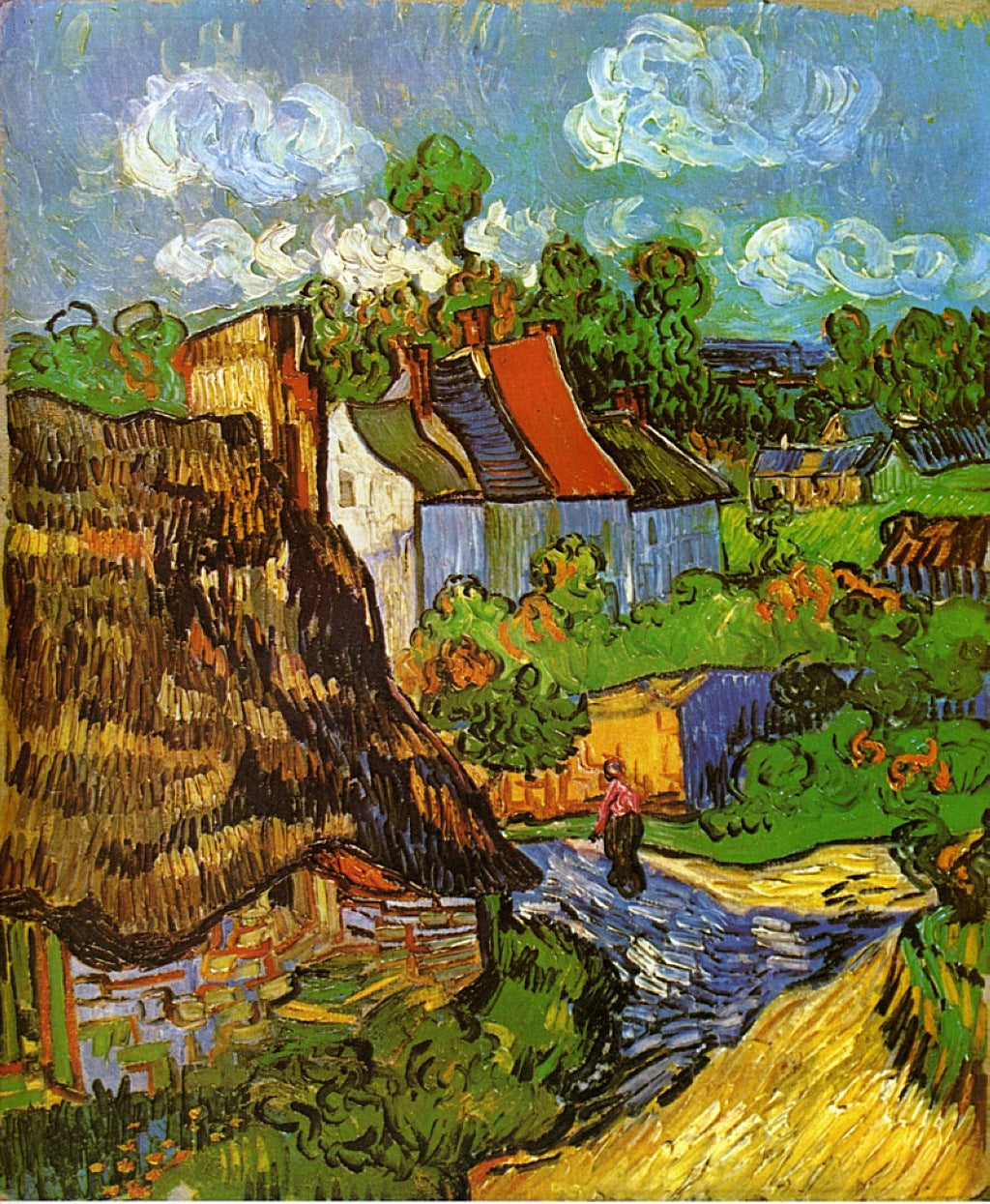 Casas em Auvers (Vincent Van Gogh) - Reprodução com Qualidade Museu