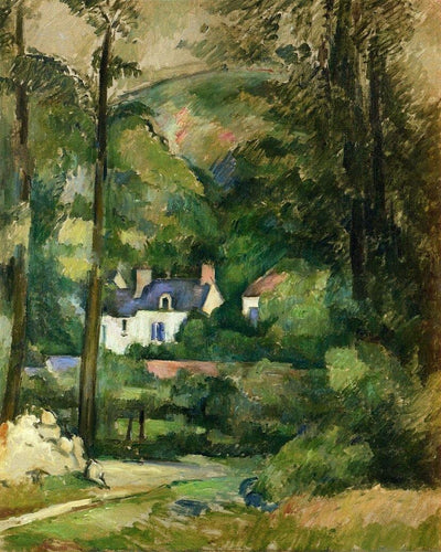 Casas na vegetação (Paul Cézanne) - Reprodução com Qualidade Museu