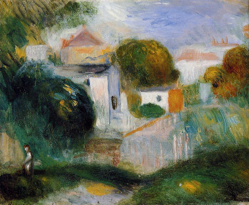 Casas nas árvores (Pierre-Auguste Renoir) - Reprodução com Qualidade Museu