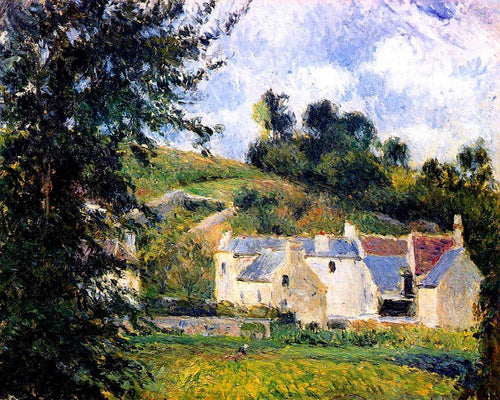 Casas de Lhermitage, Pontoise (Camille Pissarro) - Reprodução com Qualidade Museu
