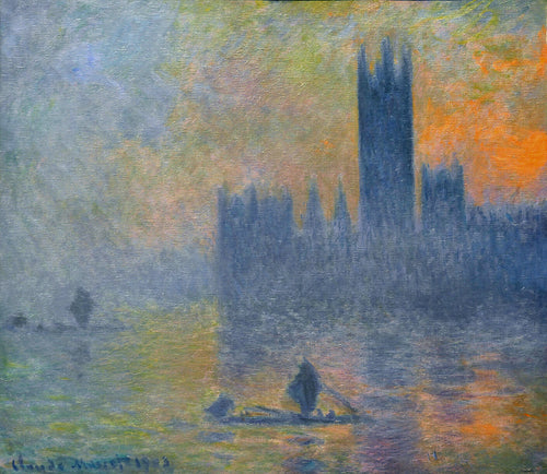 Efeito de névoa nas Casas do Parlamento (Claude Monet) - Reprodução com Qualidade Museu
