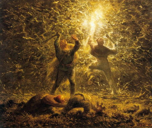 Aves de caça à noite (Jean-François Millet) - Reprodução com Qualidade Museu