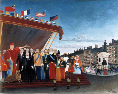 Os representantes de potências estrangeiras vêm saudar a República como um sinal de paz (Henri Rousseau) - Reprodução com Qualidade Museu