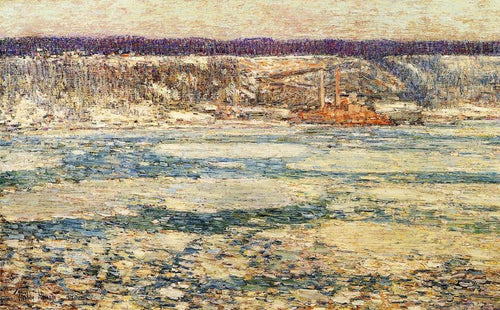 Gelo no Hudson (Childe Hassam) - Reprodução com Qualidade Museu