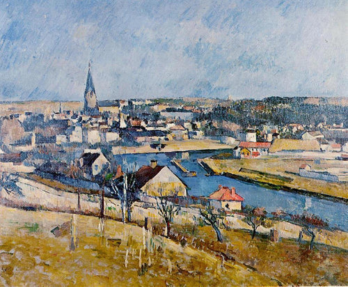 Paisagem da Ile de France (Paul Cézanne) - Reprodução com Qualidade Museu