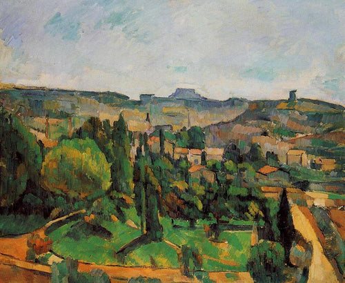Paisagem da Ile de France (Paul Cézanne) - Reprodução com Qualidade Museu