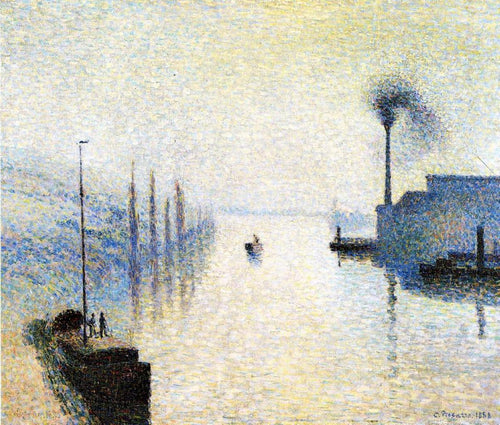 Efeito da névoa Ile Lacruix Rouen (Camille Pissarro) - Reprodução com Qualidade Museu