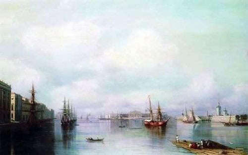 Vista de São Petersburgo (Ivan Aivazovsky) - Reprodução com Qualidade Museu