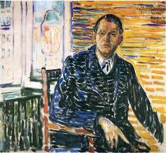 Auto-retrato no Hospital Professor Jacobsons (Edvard Munch) - Reprodução com Qualidade Museu