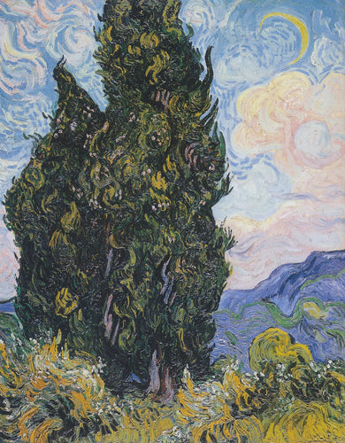 Ciprestes (Vincent Van Gogh) - Reprodução com Qualidade Museu