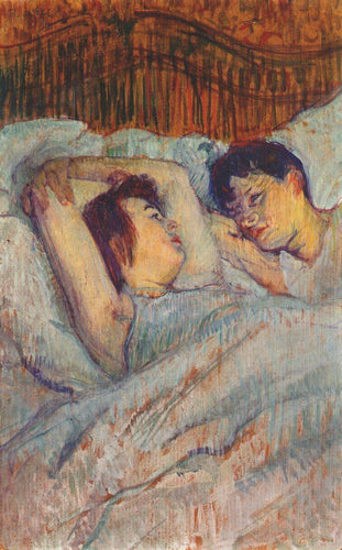 Na cama (Henri de Toulouse-Lautrec) - Reprodução com Qualidade Museu