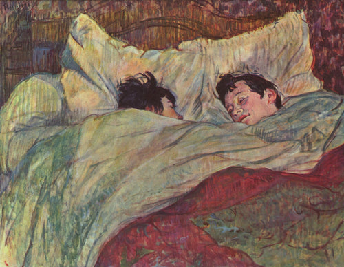Na cama (Henri de Toulouse-Lautrec) - Reprodução com Qualidade Museu