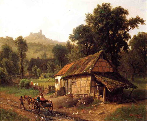 No sopé (Albert Bierstadt) - Reprodução com Qualidade Museu