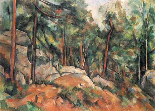 Na floresta (Paul Cézanne) - Reprodução com Qualidade Museu