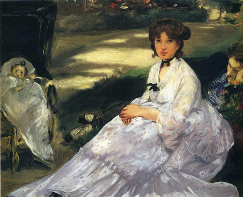 No Jardim (Edouard Manet) - Reprodução com Qualidade Museu