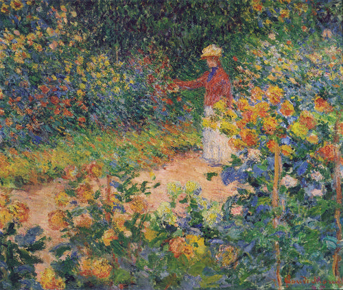 No Jardim (Claude Monet) - Reprodução com Qualidade Museu