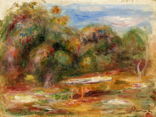 No jardim de Collettes em Cagnes (Pierre-Auguste Renoir) - Reprodução com Qualidade Museu