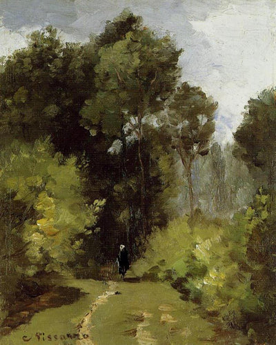 Na floresta (Camille Pissarro) - Reprodução com Qualidade Museu
