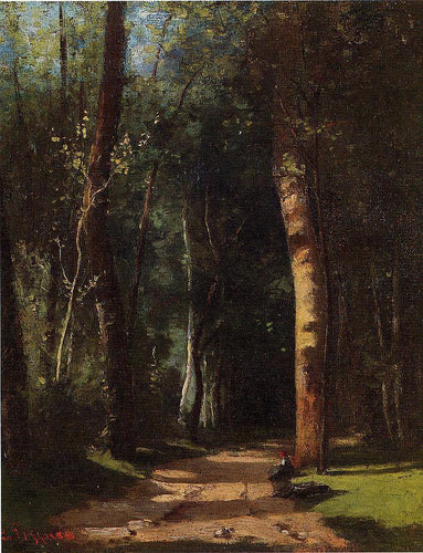 Na floresta (Camille Pissarro) - Reprodução com Qualidade Museu