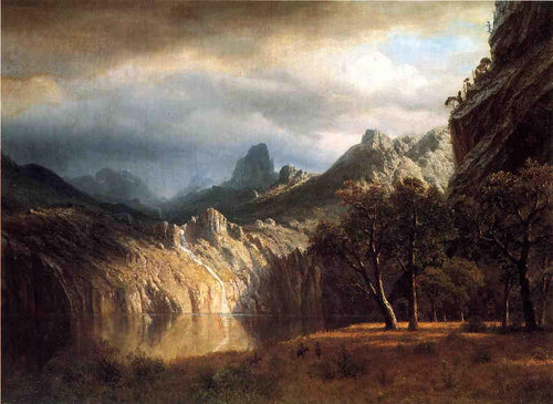 Nas Montanhas Ocidentais (Albert Bierstadt) - Reprodução com Qualidade Museu