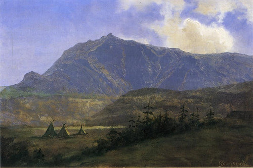 Acampamento indiano (Albert Bierstadt) - Reprodução com Qualidade Museu