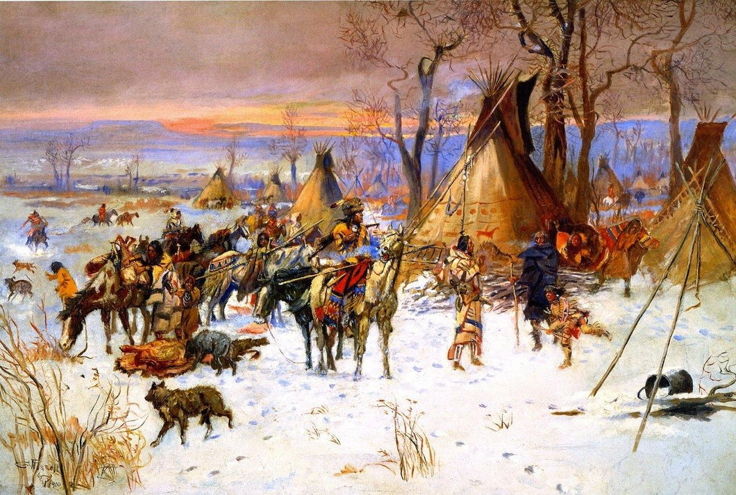 Retorno de caçadores indianos - Charles Marion Russell