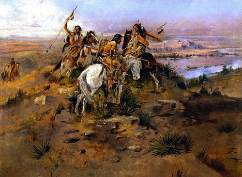 Índios descobrindo Lewis e Clark - Replicarte