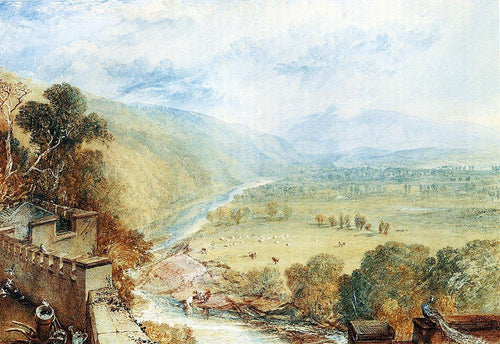Ingleborough, do terraço do castelo de Hornby (Joseph Mallord William Turner) - Reprodução com Qualidade Museu
