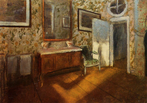 Interior em Menil Hubert (Edgar Degas) - Reprodução com Qualidade Museu