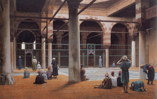 Interior de uma mesquita (Jean-Leon Gerome) - Reprodução com Qualidade Museu