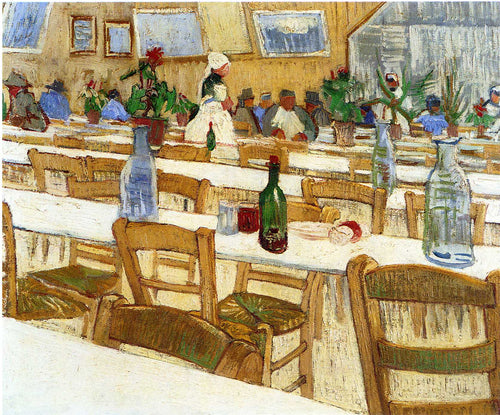 Interior de um restaurante (Vincent Van Gogh) - Reprodução com Qualidade Museu