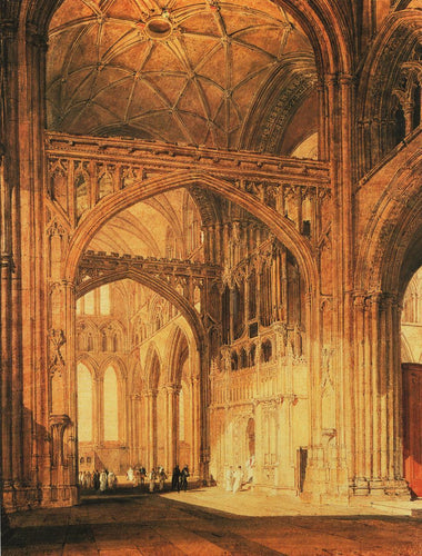 Interior da Catedral de Salisbury (Joseph Mallord William Turner) - Reprodução com Qualidade Museu