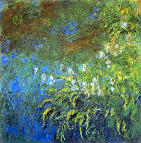 Iris na lagoa Sea-Rose (Claude Monet) - Reprodução com Qualidade Museu