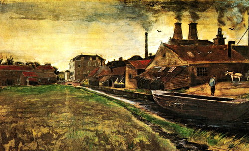 Moinho de Ferro em Haia (Vincent Van Gogh) - Reprodução com Qualidade Museu