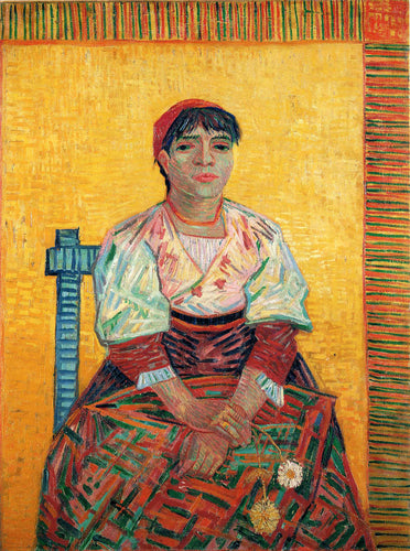 Mulher Italiana, Agostina Segatori (Vincent Van Gogh) - Reprodução com Qualidade Museu