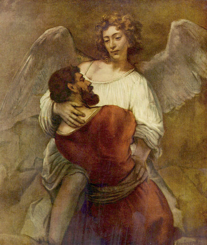 Jacob lutando com o anjo (Rembrandt) - Reprodução com Qualidade Museu