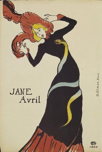 Jane Avril (Henri de Toulouse-Lautrec) - Reprodução com Qualidade Museu