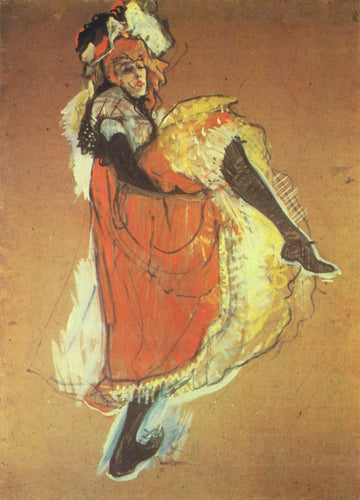 Jane Avril dançando (Henri de Toulouse-Lautrec) - Reprodução com Qualidade Museu