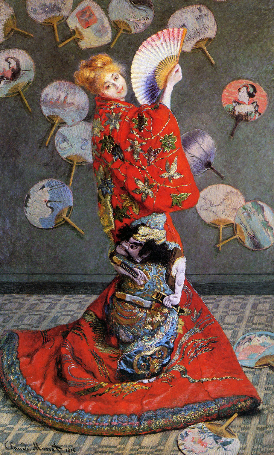 Madame Monet On Costume Japonês (Claude Monet) - Reprodução com Qualidade Museu